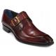 Duca Di Matiste "Massa" Brown Genuine Italian Calfskin Monk Strap Shoes.